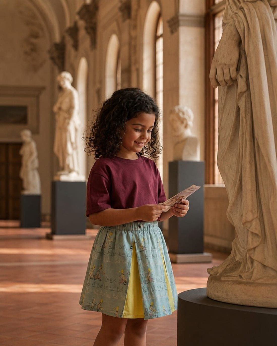 Bambini in visita a un museo di Milano