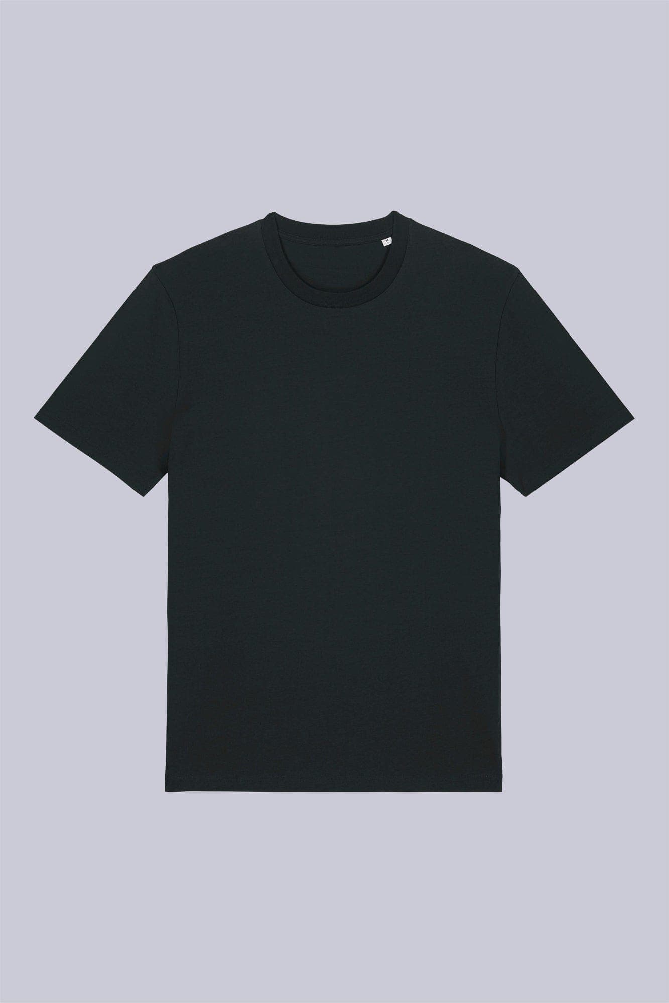 T-shirt classica in cotone organico Nero still life front di Farway Milano