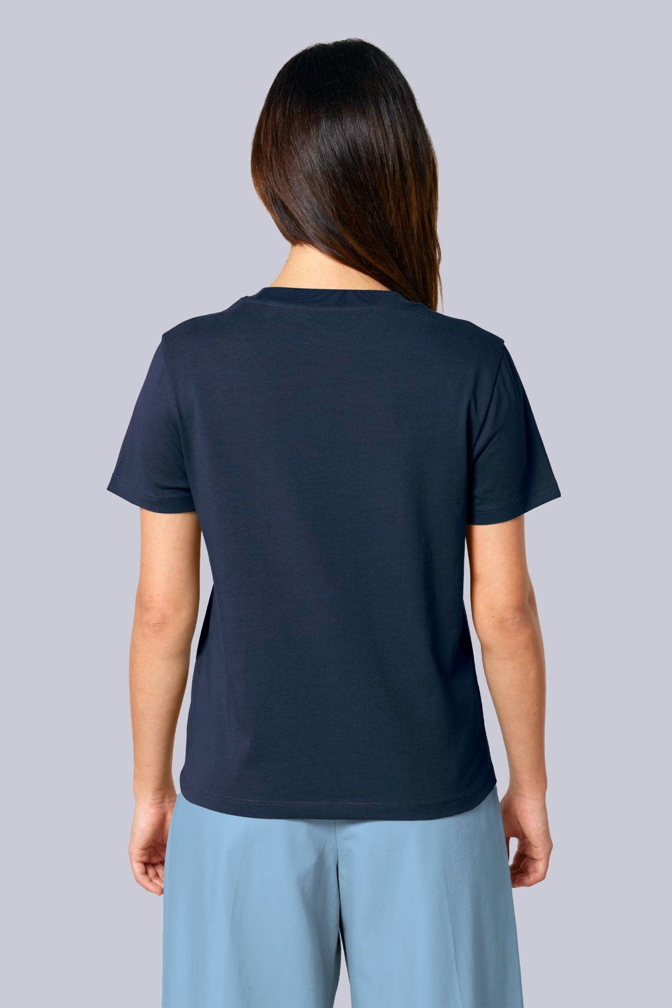 T-shirt Adulto Classica in Cotone Organico Blu navy e notte Back di Farway Milano
