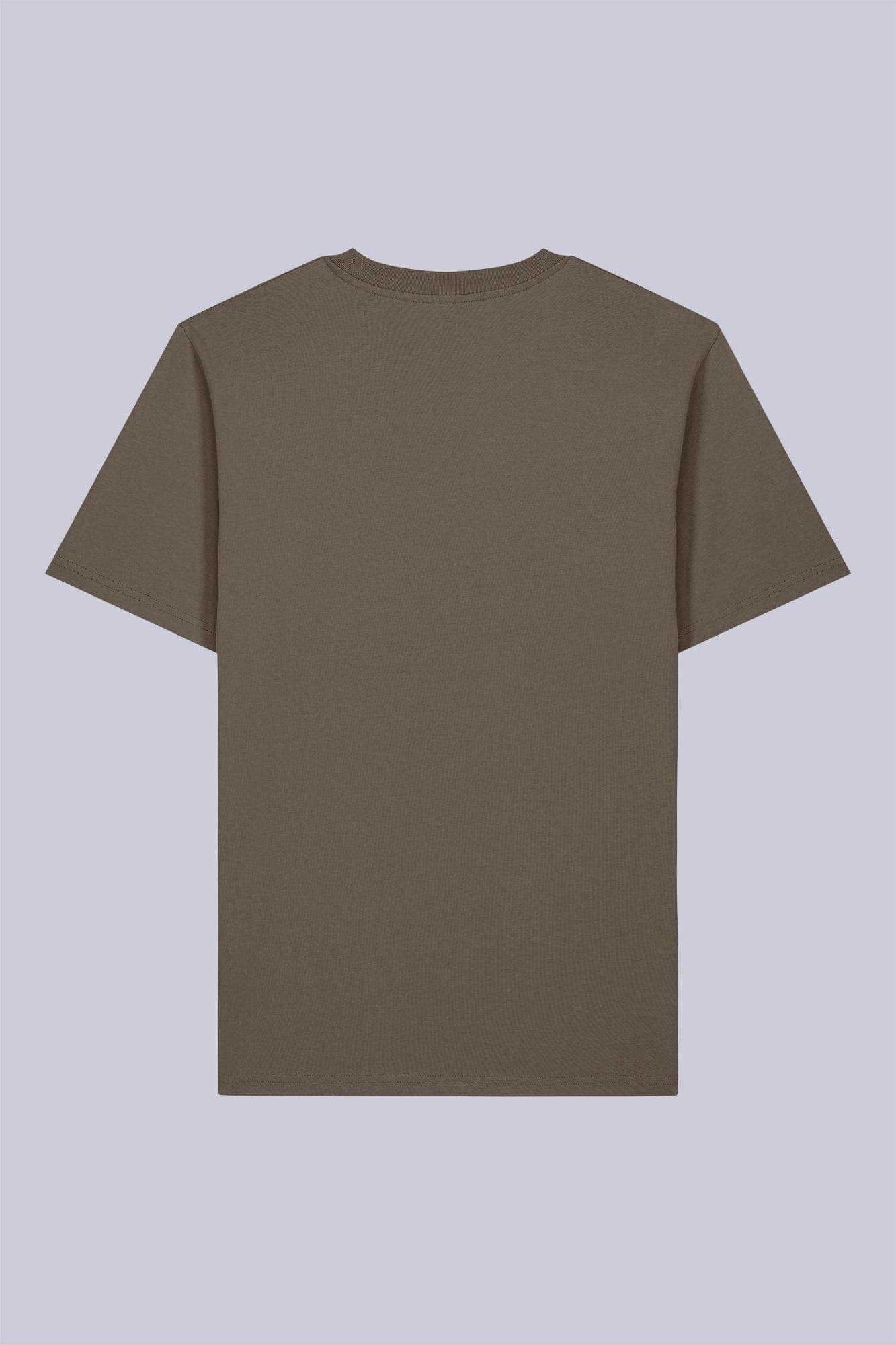 T-shirt classica in cotone organico Marrone e mocha still life retro di Farway Milano