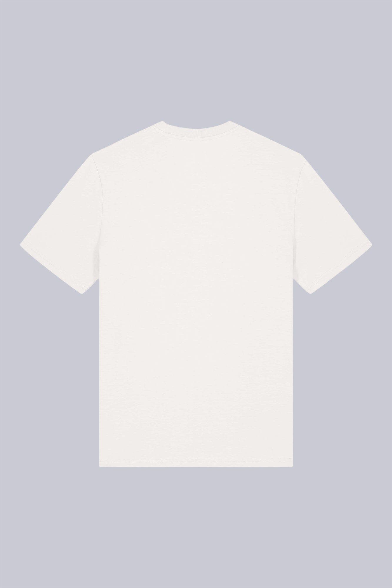 T-shirt classica in cotone organico Off-white e cloud still life retro di Farway Milano