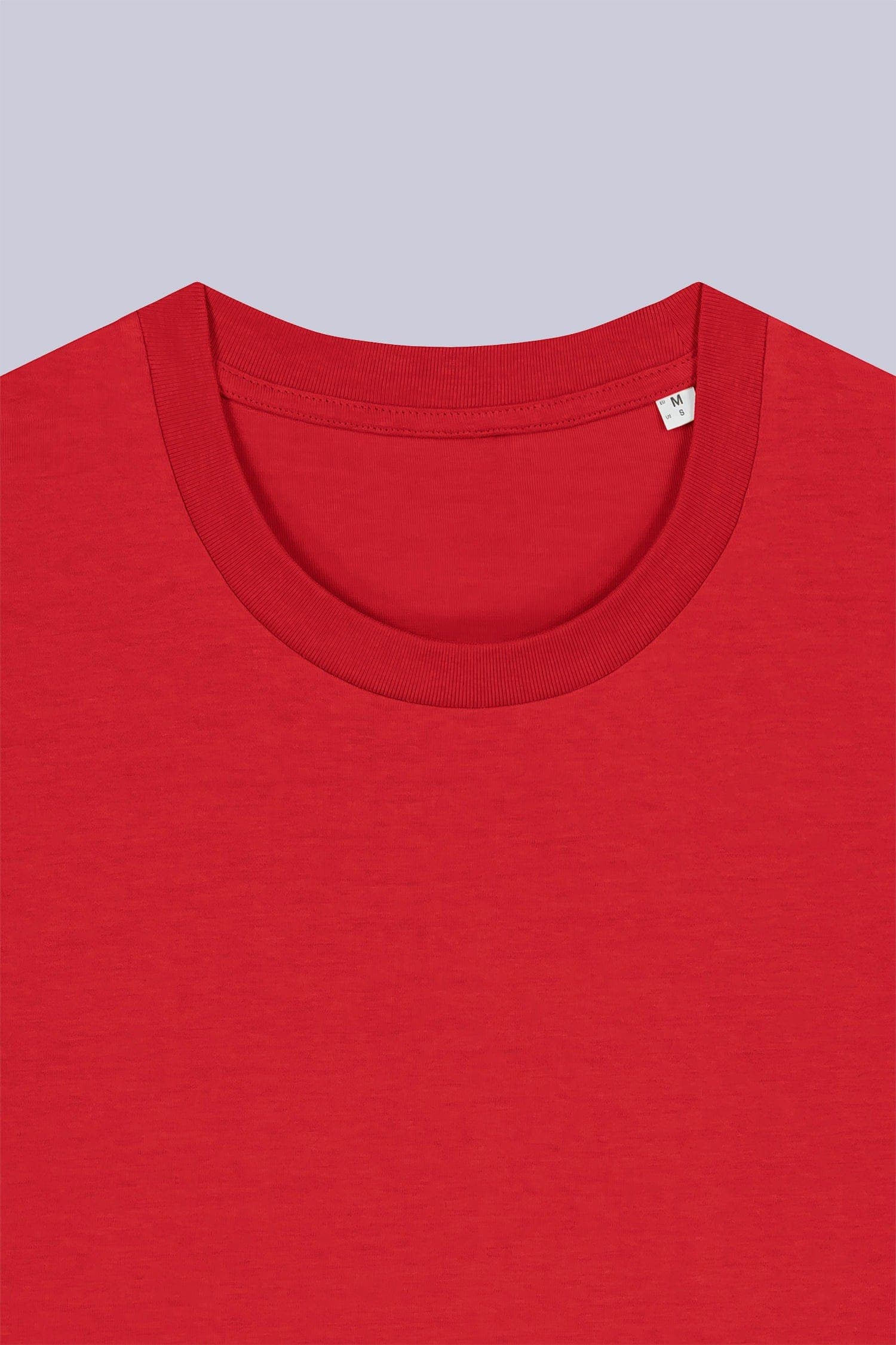 T-shirt classica in cotone organico Rosso e ciliegia still life dettaglio di Farway Milano