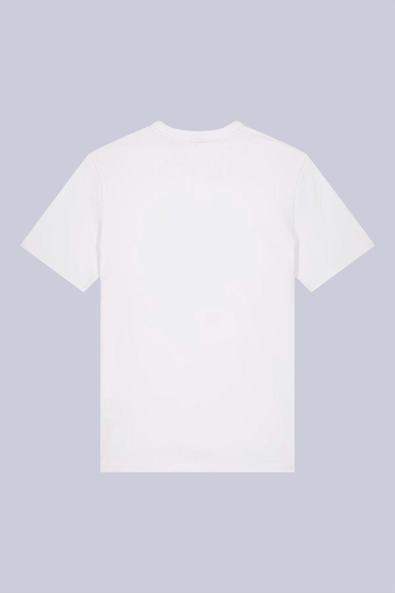 T-shirt classica in cotone organico Bianco puro still life retro di Farway Milano