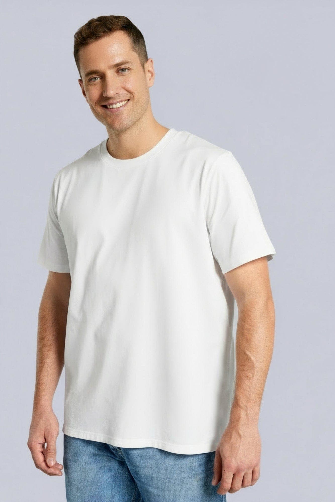 T-shirt Adulto Classica in Cotone Organico Bianco puro Front di Farway Milano