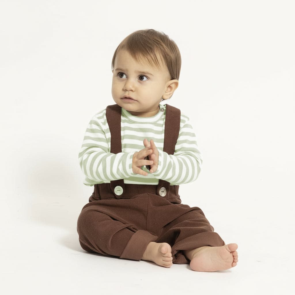 T-shirt a righe con taschino Off-white e cloud Front di Farway Milano