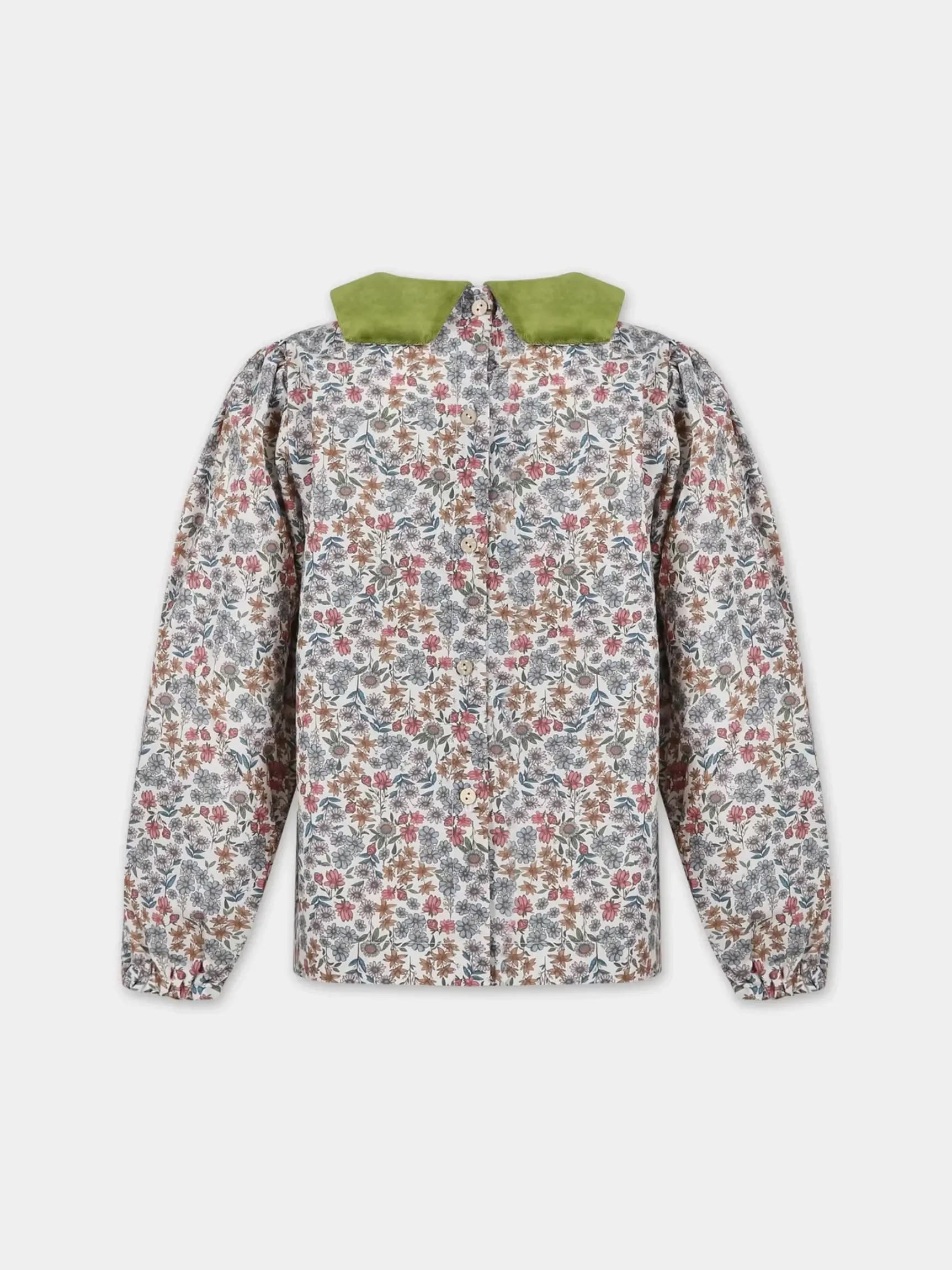 Camicia con colletto in velluto