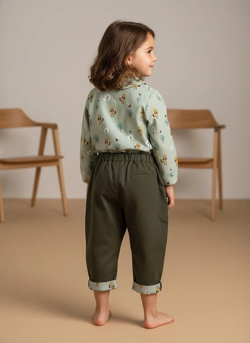 Pantalone Cropped in Gabardina Unico Back di Farway Milano